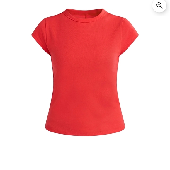 Free Assembly Tops - Vibrant Red Short Sleeve Women's Tee